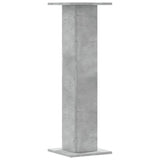 Supporti Altoparlanti 2 pz Grigio 30x30x95 cm Legno truciolato