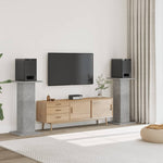 Supporti Altoparlanti 2 pz Grigio 30x30x95 cm Legno truciolato