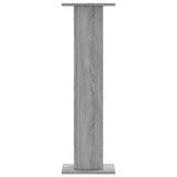 Supporti Altoparlanti 2 pz Grigio 30x30x95 cm in truciolato