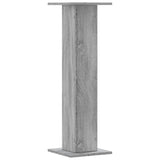 Supporti Altoparlanti 2 pz Grigio 30x30x95 cm in truciolato