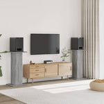 Supporti Altoparlanti 2 pz Grigio 30x30x95 cm in truciolato