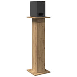 Supporti Altoparlanti 2 pz Rovere 30x30x95 cm in truciolato