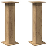 Supporti Altoparlanti 2 pz Rovere 30x30x95 cm in truciolato