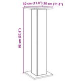 Supporti Altoparlanti 2 pz Rovere 30x30x95 cm in truciolato