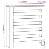 Copertura Termosifone Rovere Artigianale 78x20x82cm in Legno