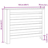 Copertura Termosifone Bianca 104x20x82 cm in Legno truciolato