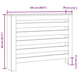 Copertura Termosifone Rovere Marrone 104x20x82cm in truciolato