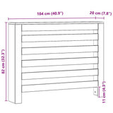 Copertura Termosifone Rovere 104x20x82 cm in Legno truciolato