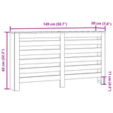 Copertura Termosifone Rovere Fumo 149x20x82cm Legno truciolato
