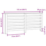 Copertura Termosifone Bianca 175x20x82 cm in Legno truciolato