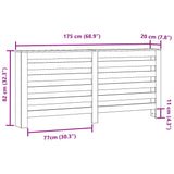 Copertura Termosifone Bianca 175x20x82 cm in Legno truciolato