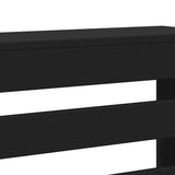 Copertura Termosifone Nera 175x20x82 cm in Legno truciolato