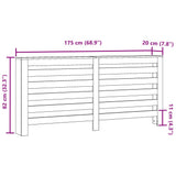 Copertura Termosifone Grigio Cemento 175x20x82cm in truciolato
