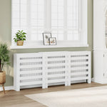 Copertura Termosifone Bianca 205x21,5x83,5 cm Legno truciolato