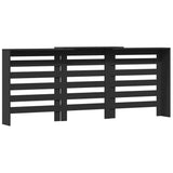 Copertura Termosifone Nera 205x21,5x83,5 cm Legno truciolato