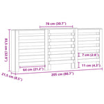 Copertura Termosifone Rovere Fumo 205x21,5x83,5cm Multistrato