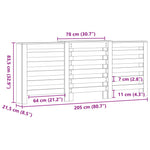 Copertura Termosifone Rovere Artigianale 205x21,5x83,5 cm Legno