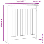 Copertura Termosifone Nera 78x20x82 cm Legno Multistrato