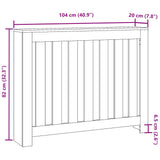 Copertura Termosifone Nera 104x20x82 cm Legno truciolato