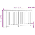 Copertura Termosifone Bianca 149x20x82 cm Legno Multistrato