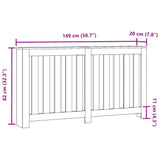 Copertura Termosifone Bianca 149x20x82 cm Legno Multistrato