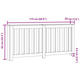 Copertura Termosifone Bianca 175x20x82 cm in Legno Multistrato