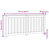 Copertura Termosifone Nera 175x20x82 cm in Legno truciolato