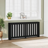 Copertura Termosifone Nera 175x20x82 cm in Legno truciolato
