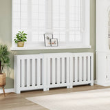 Copertura Termosifone Bianca 205x21,5x83,5 cm Legno truciolato