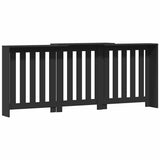 Copertura Termosifone Nera 205x21,5x83,5 cm Legno truciolato