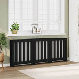 Copertura Termosifone Nera 205x21,5x83,5 cm Legno truciolato