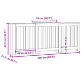 Copertura Termosifone Rovere Fumo 205x21,5x83,5cm Multistrato