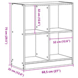 Libreria Rovere Sonoma 68,5x32x75 cm in Legno truciolato