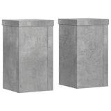 Supporti per Piante 2 pz Grigio 10x10x18 cm Legno Multistrato