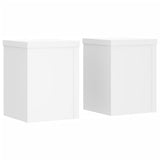 Supporti per Piante 2 pz Bianchi 15x15x20 cm Legno truciolato