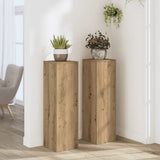 Supporti per Piante 2 pz Rovere 25x25x80 cm in truciolato