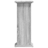 Supporto per Piante Grigio Sonoma 33x33x80 cm Legno truciolato