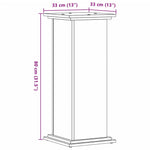 Supporto per Piante Grigio Sonoma 33x33x80 cm Legno Multistrato