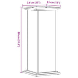 Supporto per Piante Grigio Sonoma 33x33x80 cm Legno truciolato