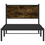 Giroletto senza Materaso in Metallo Rovere Fumo 100x190 cm