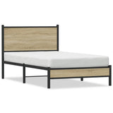 Giroletto senza Materaso in Metallo Rovere Sonoma 100x190 cm
