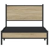Giroletto senza Materaso in Metallo Rovere Sonoma 100x190 cm