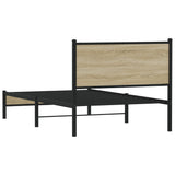 Giroletto senza Materaso in Metallo Rovere Sonoma 100x190 cm