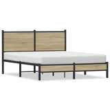 Giroletto senza Materaso in Metallo Rovere Sonoma 140x190 cm