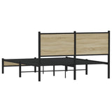 Giroletto senza Materaso in Metallo Rovere Sonoma 140x190 cm