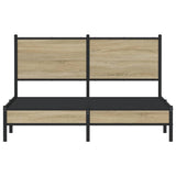 Giroletto senza Materaso in Metallo Rovere Sonoma 140x200 cm