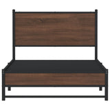 Giroletto senza Materasso in Metallo Rovere Marrone 107x203 cm