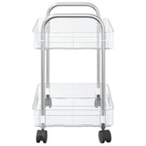 Carrello Portaoggetti a 2 Livelli 37x28x43,5 cm in Acrilico