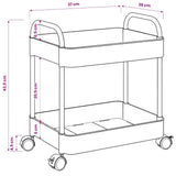 Carrello Portaoggetti a 2 Livelli 37x28x43,5 cm in Acrilico