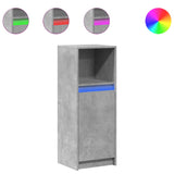 Credenza con LED Grigio Cemento 38x34x100 cm Legno truciolato